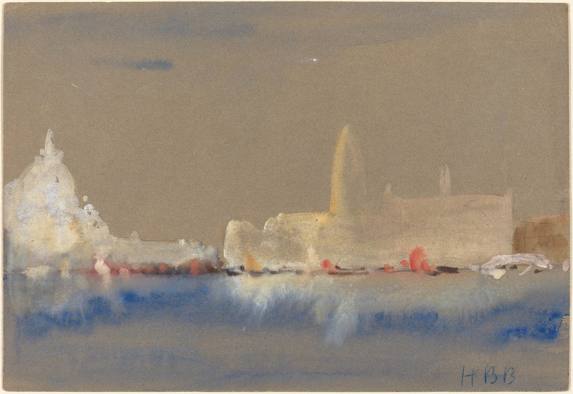 The Salute And The Palazzo Ducale From The Bacino Di San Marco by Hercules Brabazon Brabazon