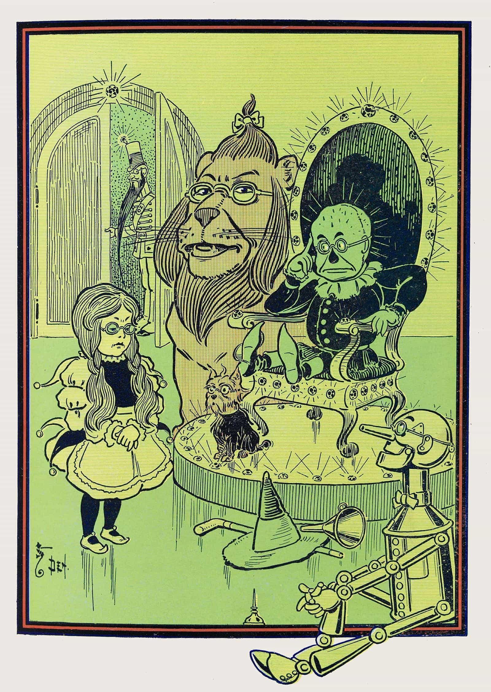The Scarecrow Sat On The Big Throne by William Wallace Denslow