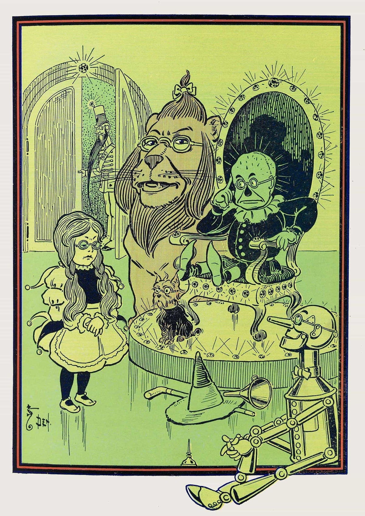 The Scarecrow Sat On The Big Throne by William Wallace Denslow