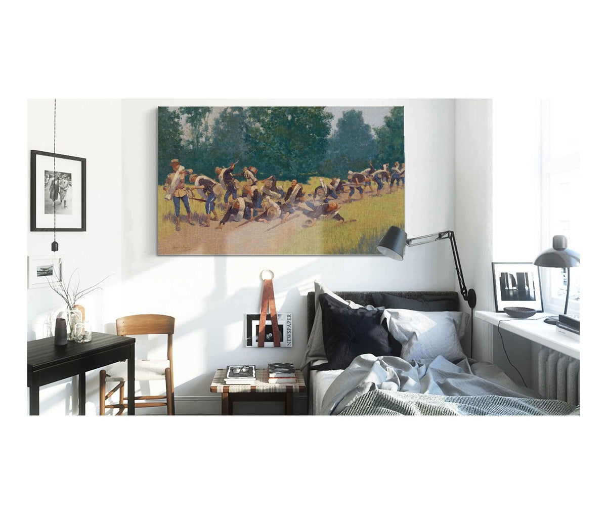 The Scream Of Shrapnel At San Juan Hill by Frederic Remington