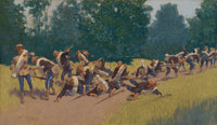 The Scream Of Shrapnel At San Juan Hill by Frederic Remington