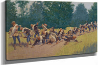 The Scream Of Shrapnel At San Juan Hill by Frederic Remington