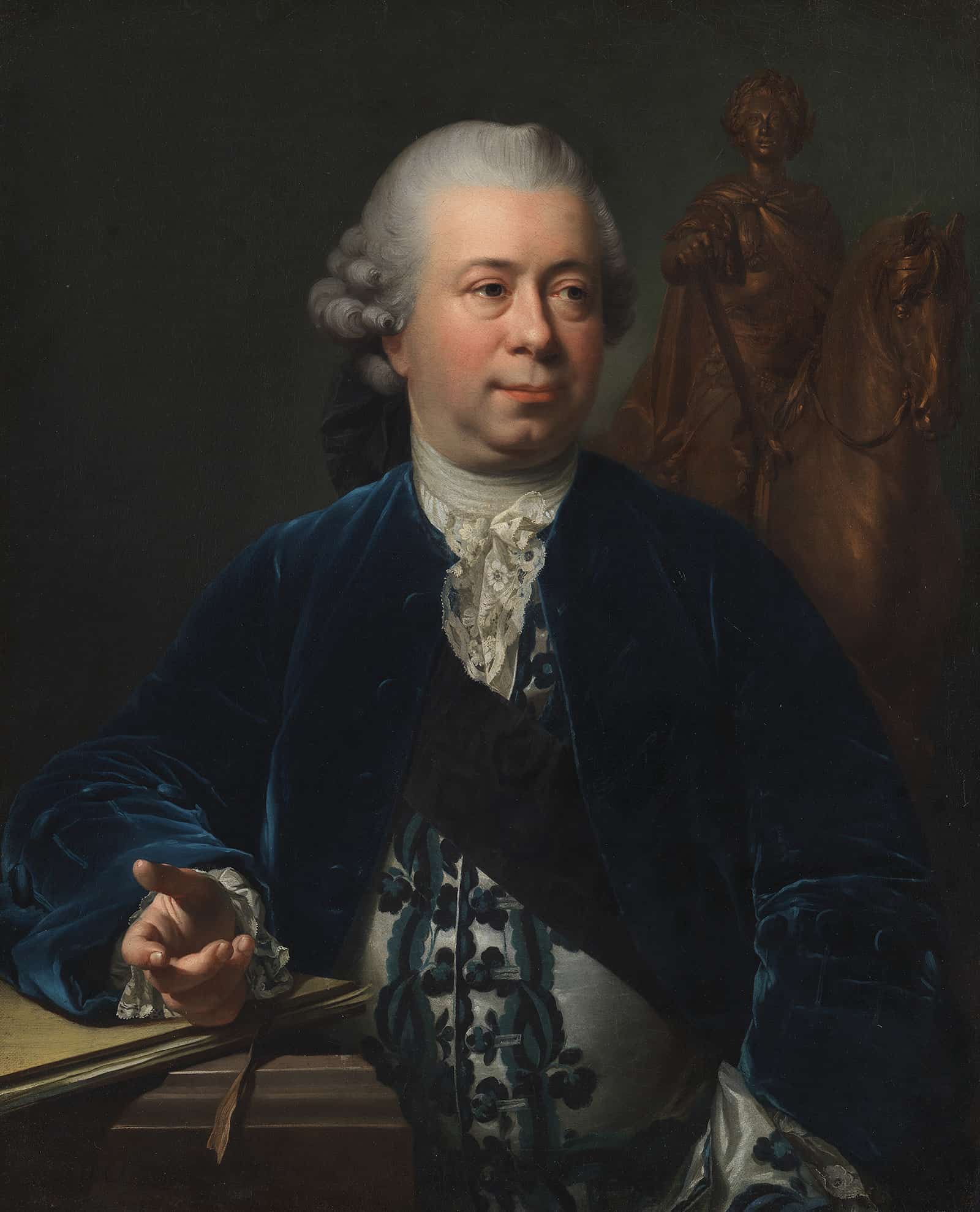 The Sculptor Jacques Francois Joseph Saly by Jens Juel