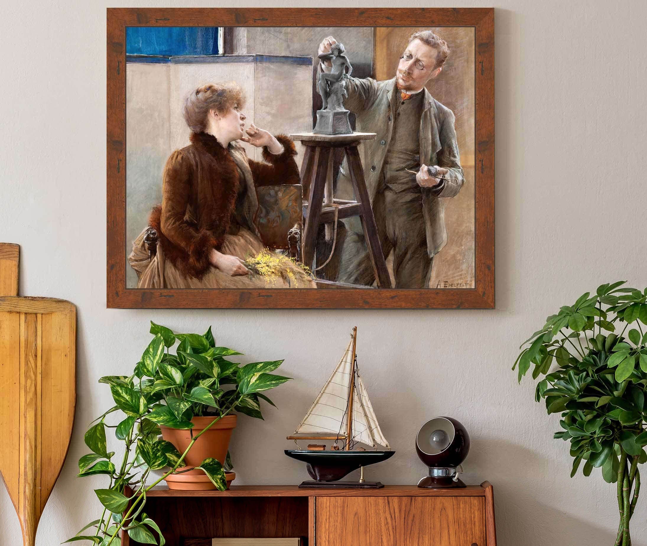 The Sculptor Ville Vallgren And His Wife by Albert Edelfelt