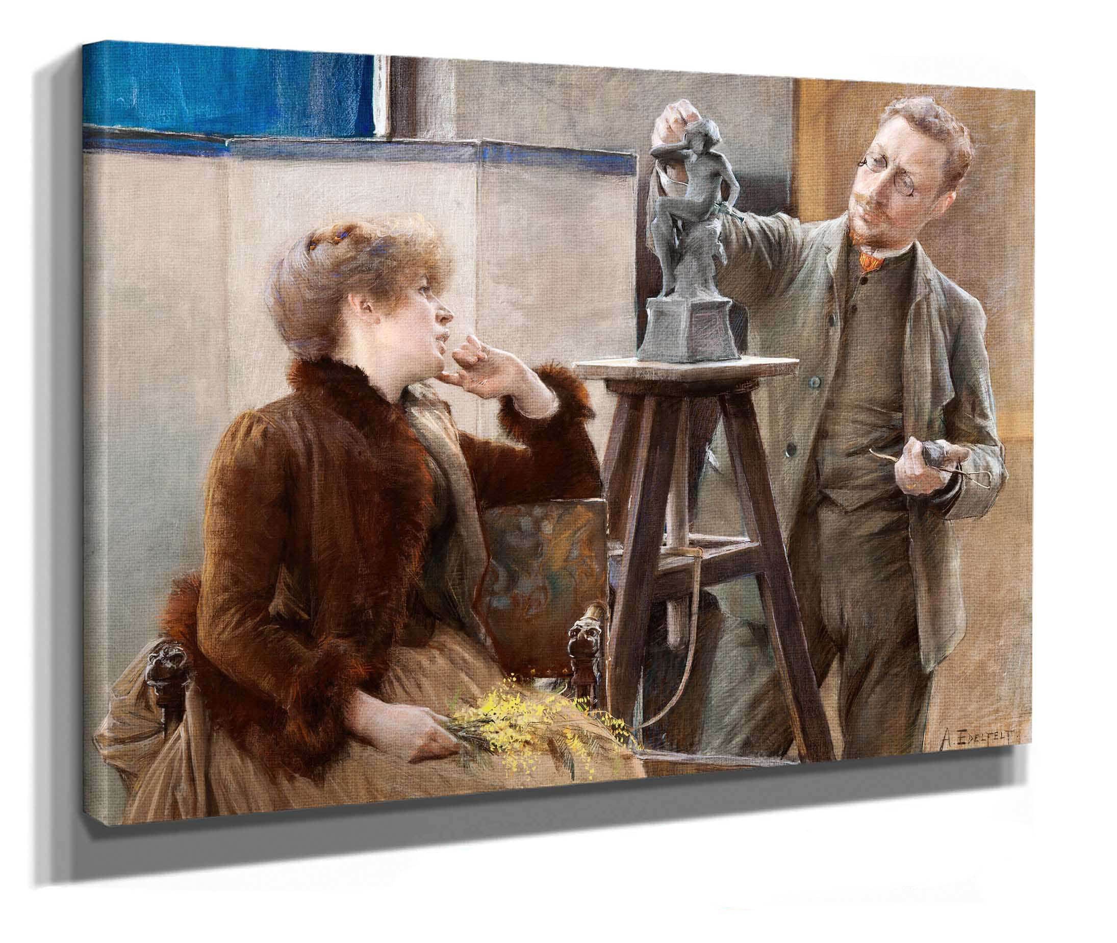 The Sculptor Ville Vallgren And His Wife by Albert Edelfelt