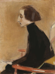 The Seamstress Half Length Portrait The Working Woman by Helene Schjerfbeck