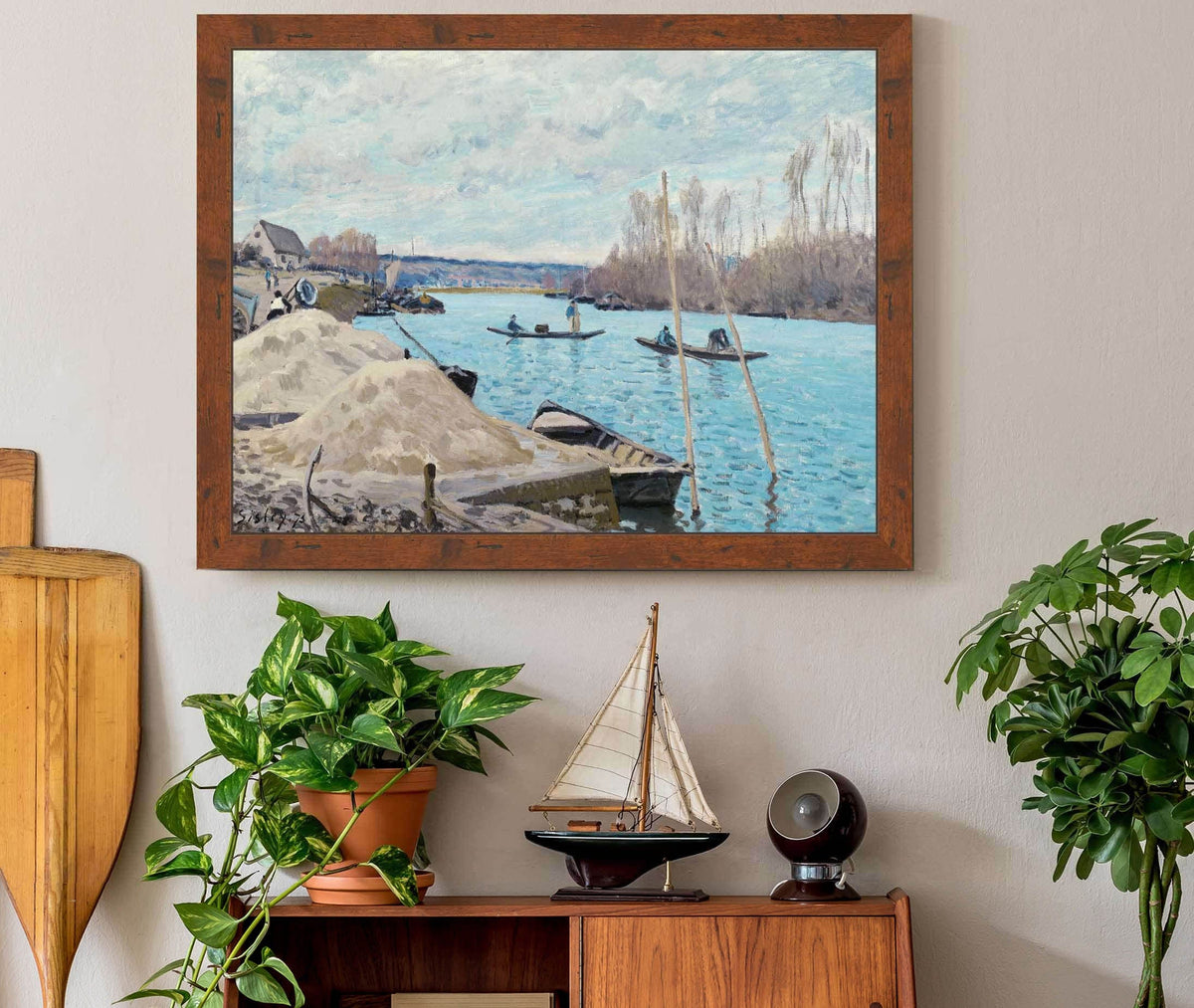 The Seine At Port Marly Piles Of Sand by Alfred Sisley