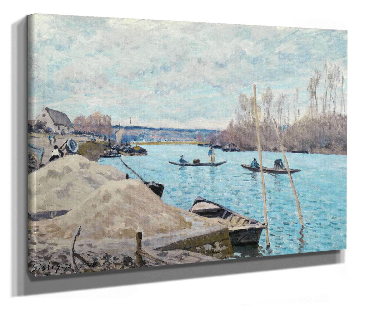 The Seine At Port Marly Piles Of Sand by Alfred Sisley