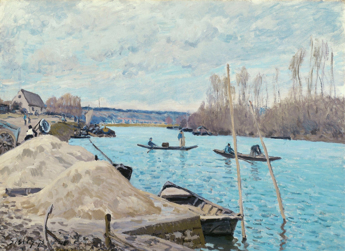 The Seine At Port Marly Piles Of Sand by Alfred Sisley