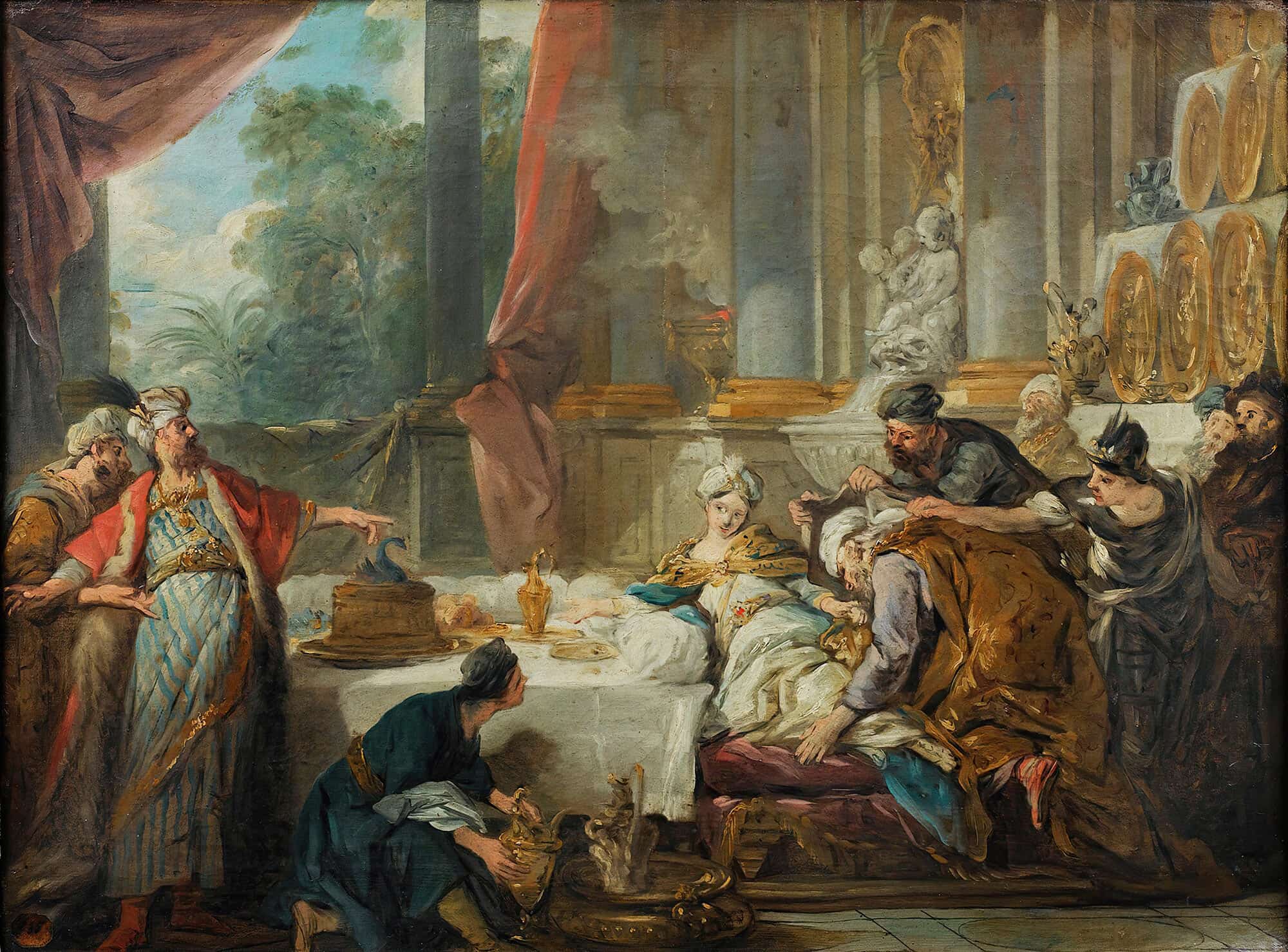 The Sentencing Of Aman by Jean Francois De Troy