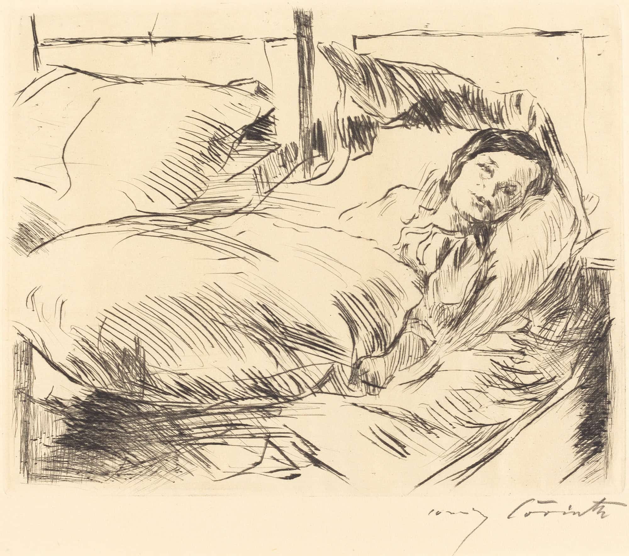 The Sick Child Das Kranke Kind by Lovis Corinth