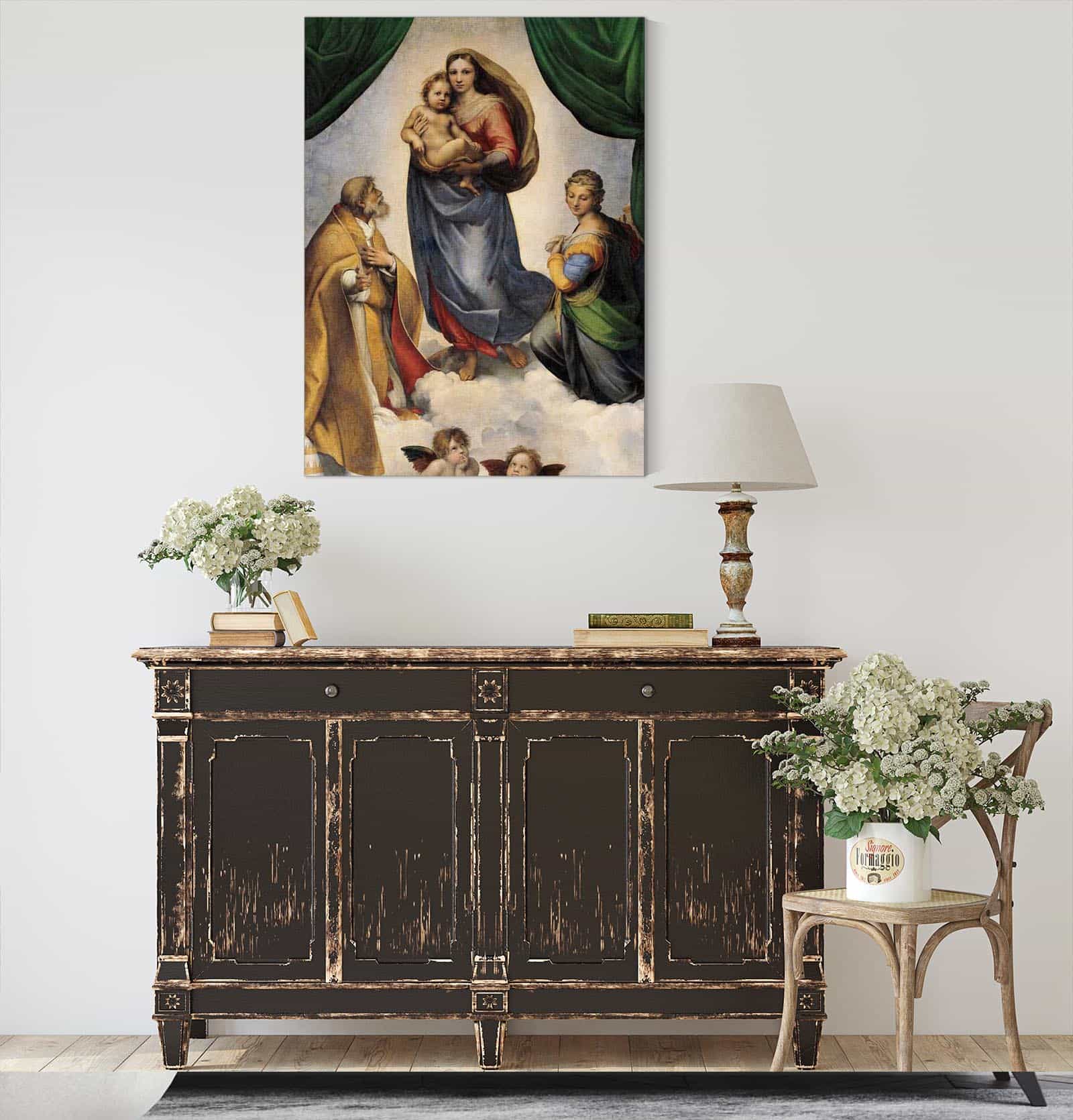 The Sistine Madonna Between And by Raphael
