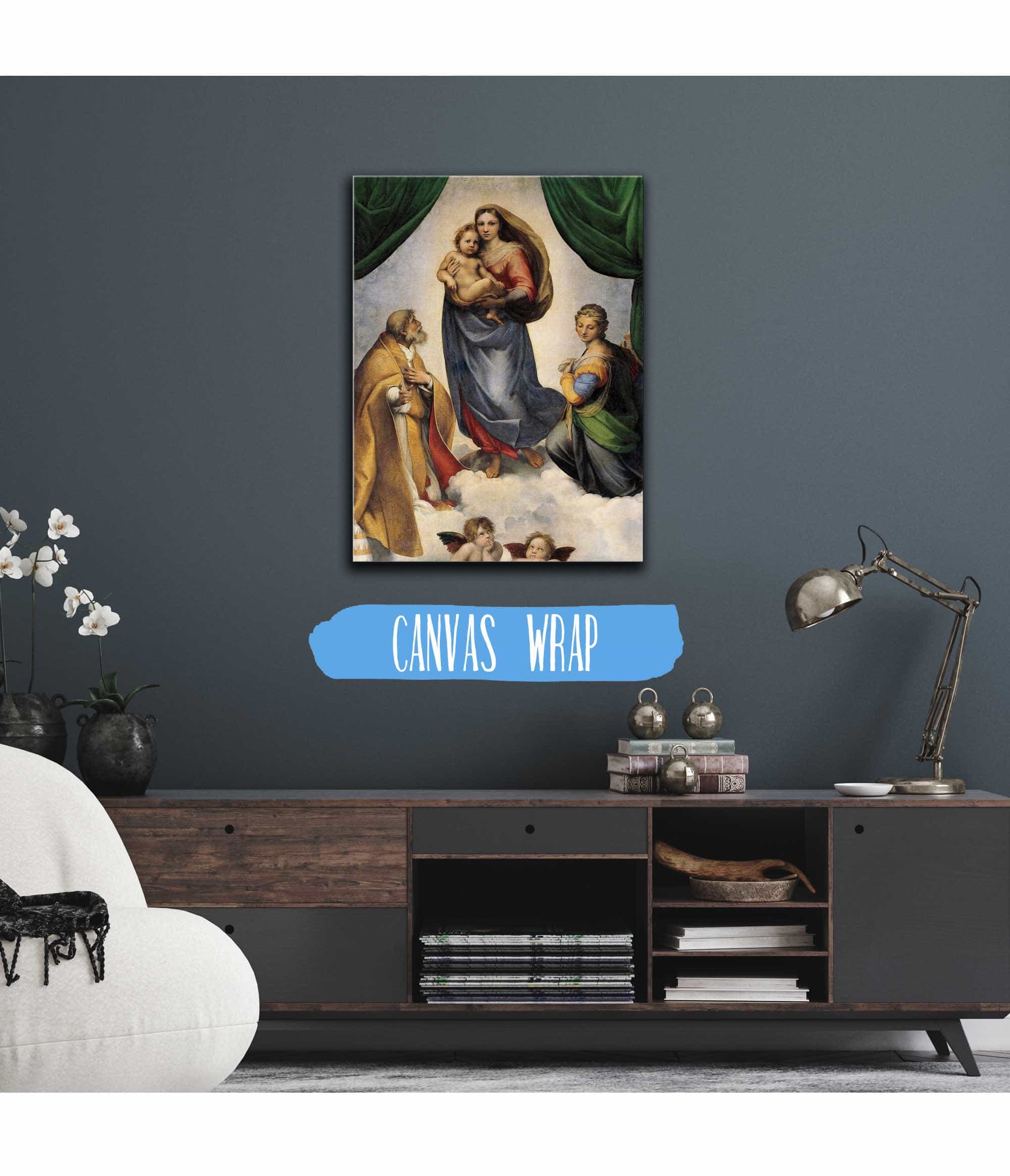 The Sistine Madonna Between And by Raphael