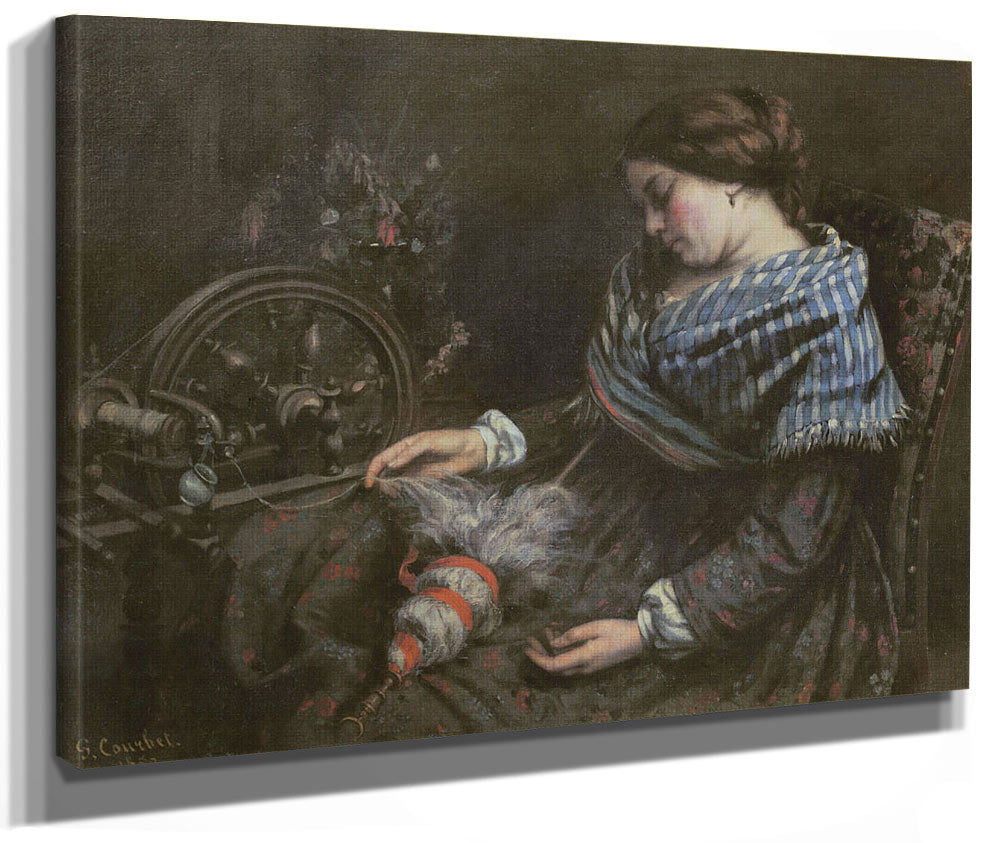 The Sleeping Embroiderer By Jean Desire Gustave Courbet