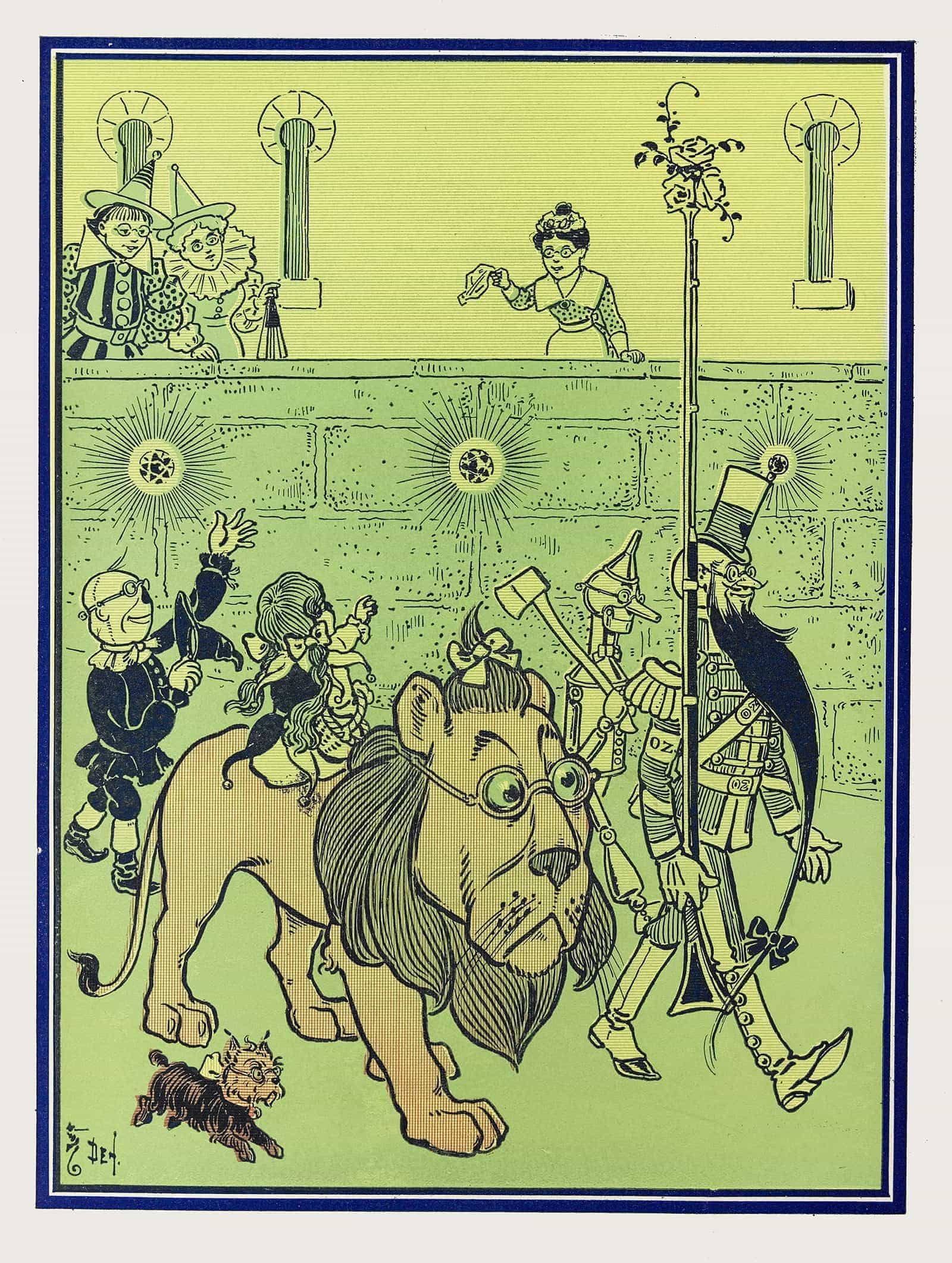 The Soldier With The Green Whiskers Led Them Through The Streets by William Wallace Denslow