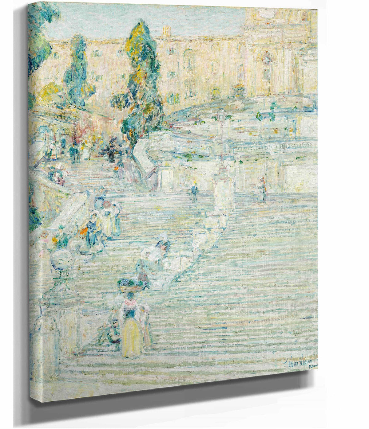 The Spanish Stairs Rome by Childe Hassam