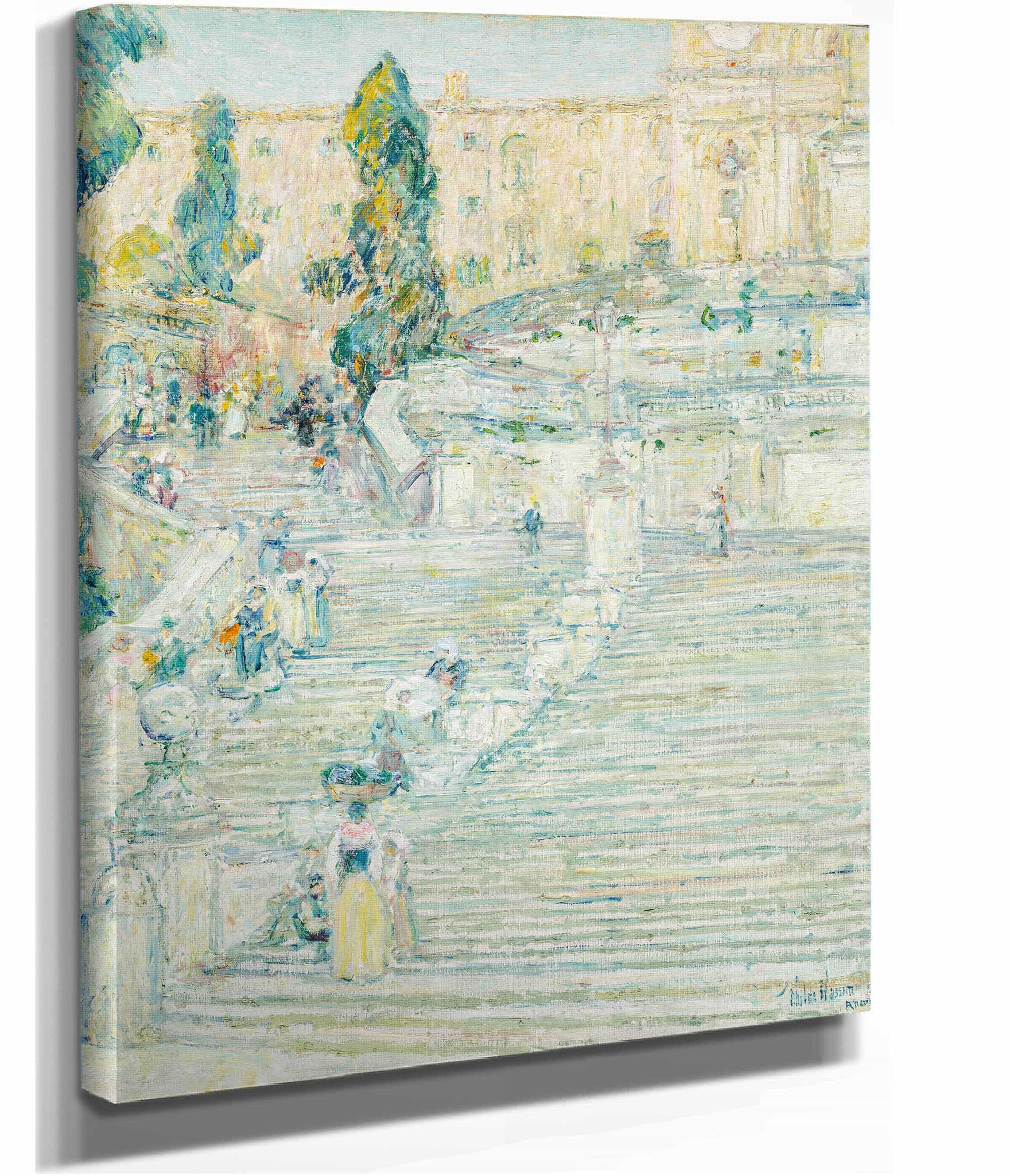The Spanish Stairs Rome by Childe Hassam