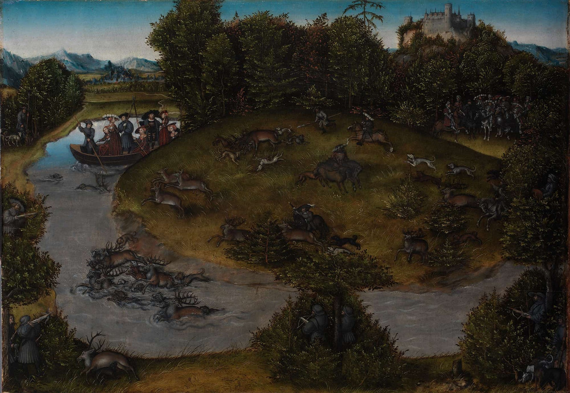 The Stag Hunt Of The Elector Frederic The Wise Of Saxony by Lucas Cranach The Elder