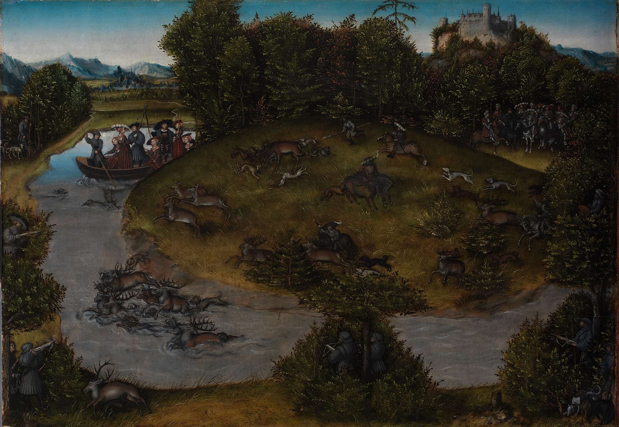 The Stag Hunt Of The Elector Frederic The Wise Of Saxony by Lucas Cranach The Elder