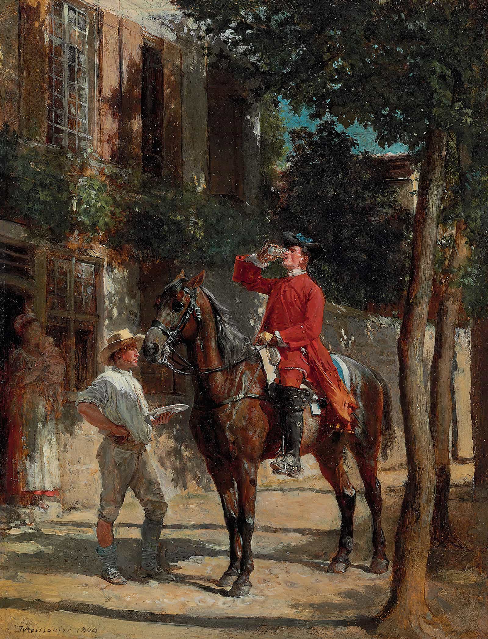 The Stirrup Cup by Ernest Meissonier