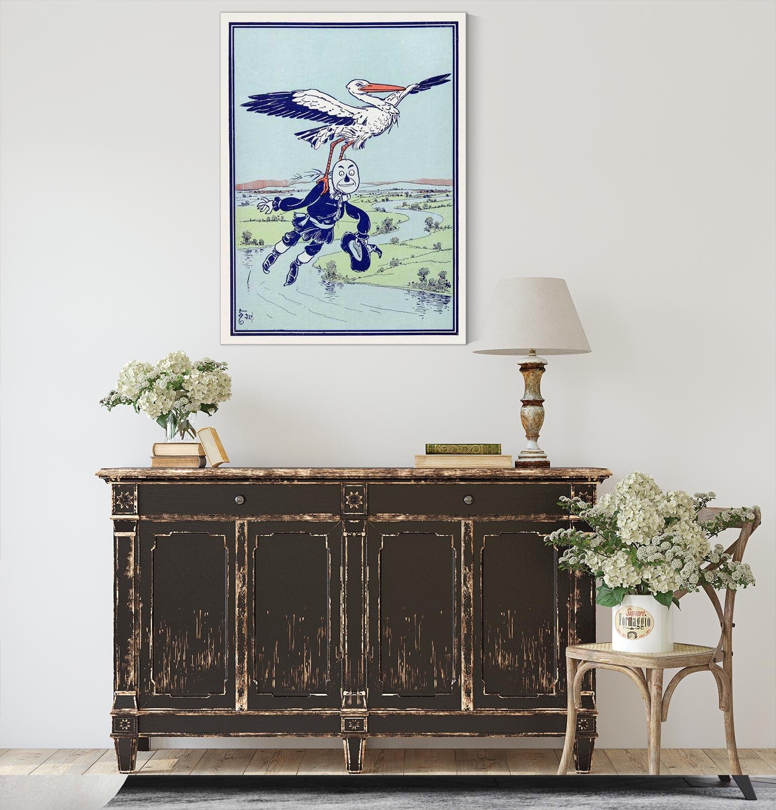 The Stork Carried Him Up Into The Air by William Wallace Denslow