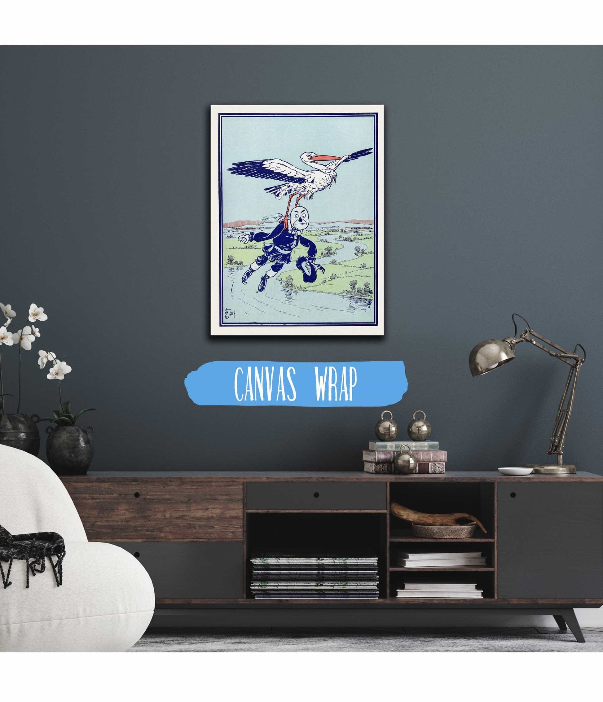 The Stork Carried Him Up Into The Air by William Wallace Denslow