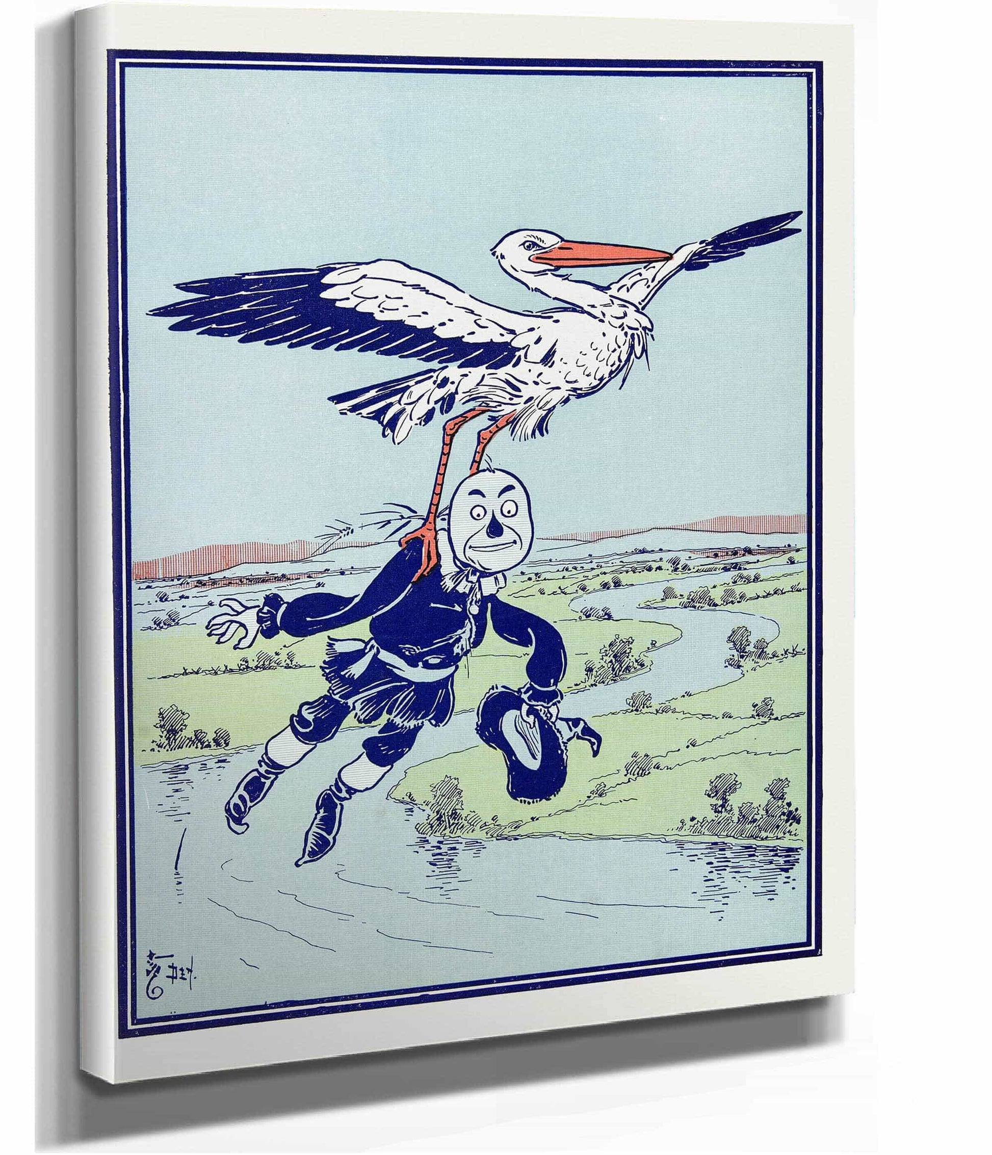 The Stork Carried Him Up Into The Air by William Wallace Denslow
