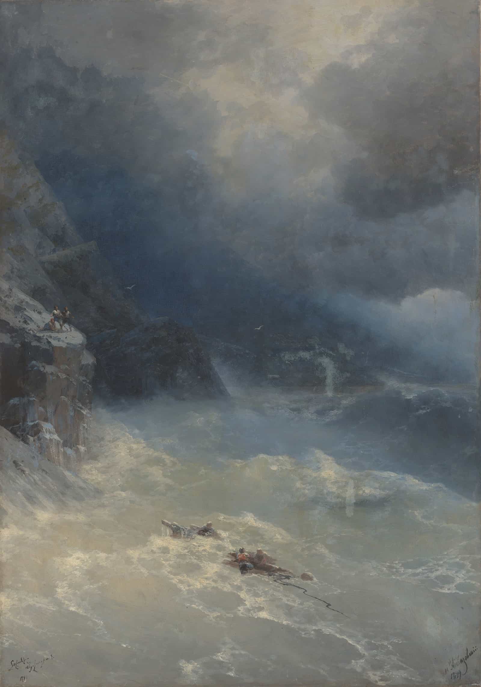 The Storm At Cape Aya by Ivan Konstantinovich Aivazovsky