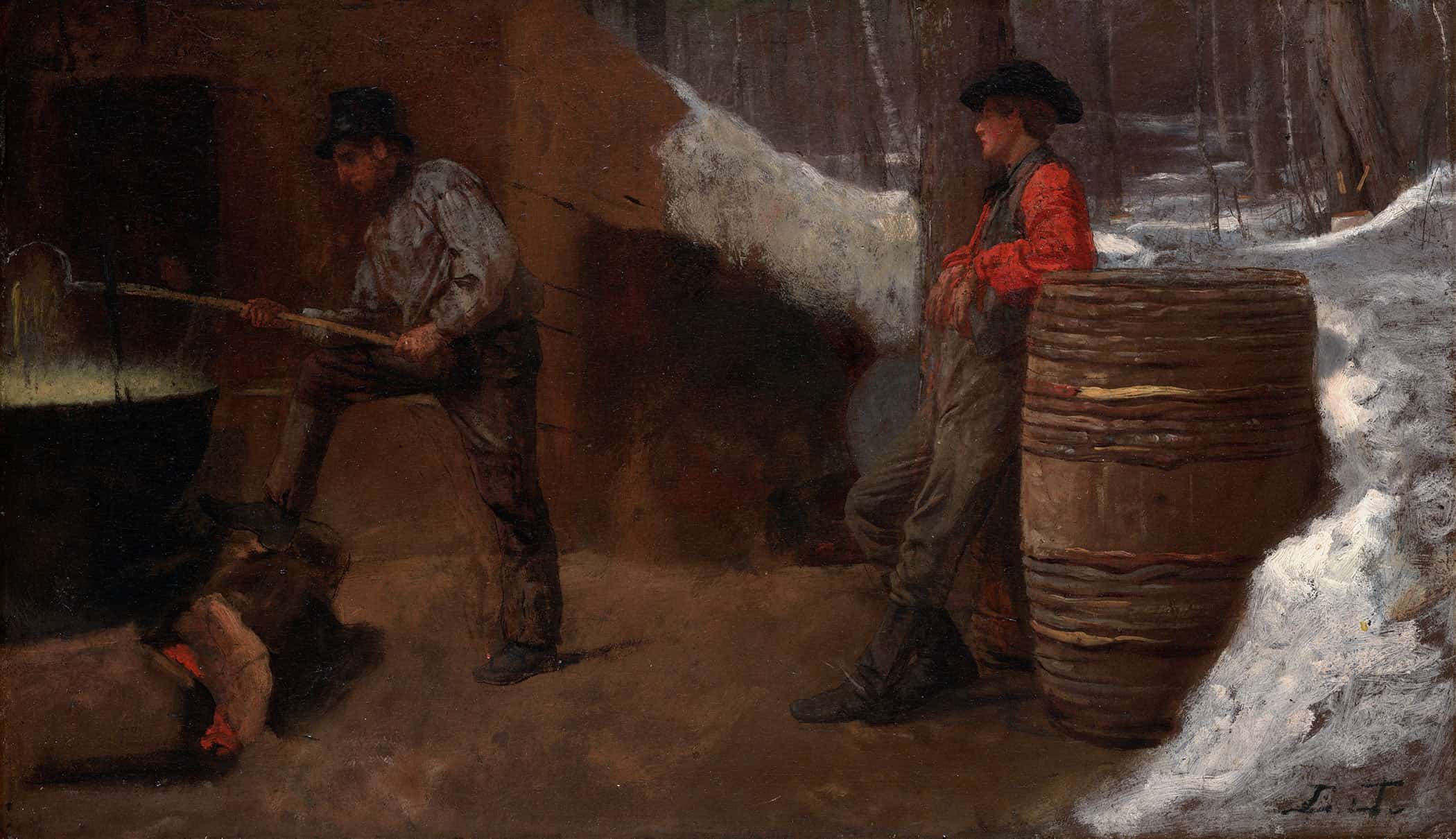 The Sugar Camp   by Eastman Johnson