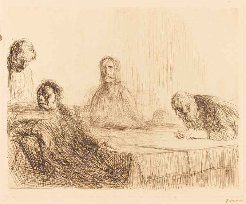 The Supper At Emmaus Second Plate by Jean Louis Forain
