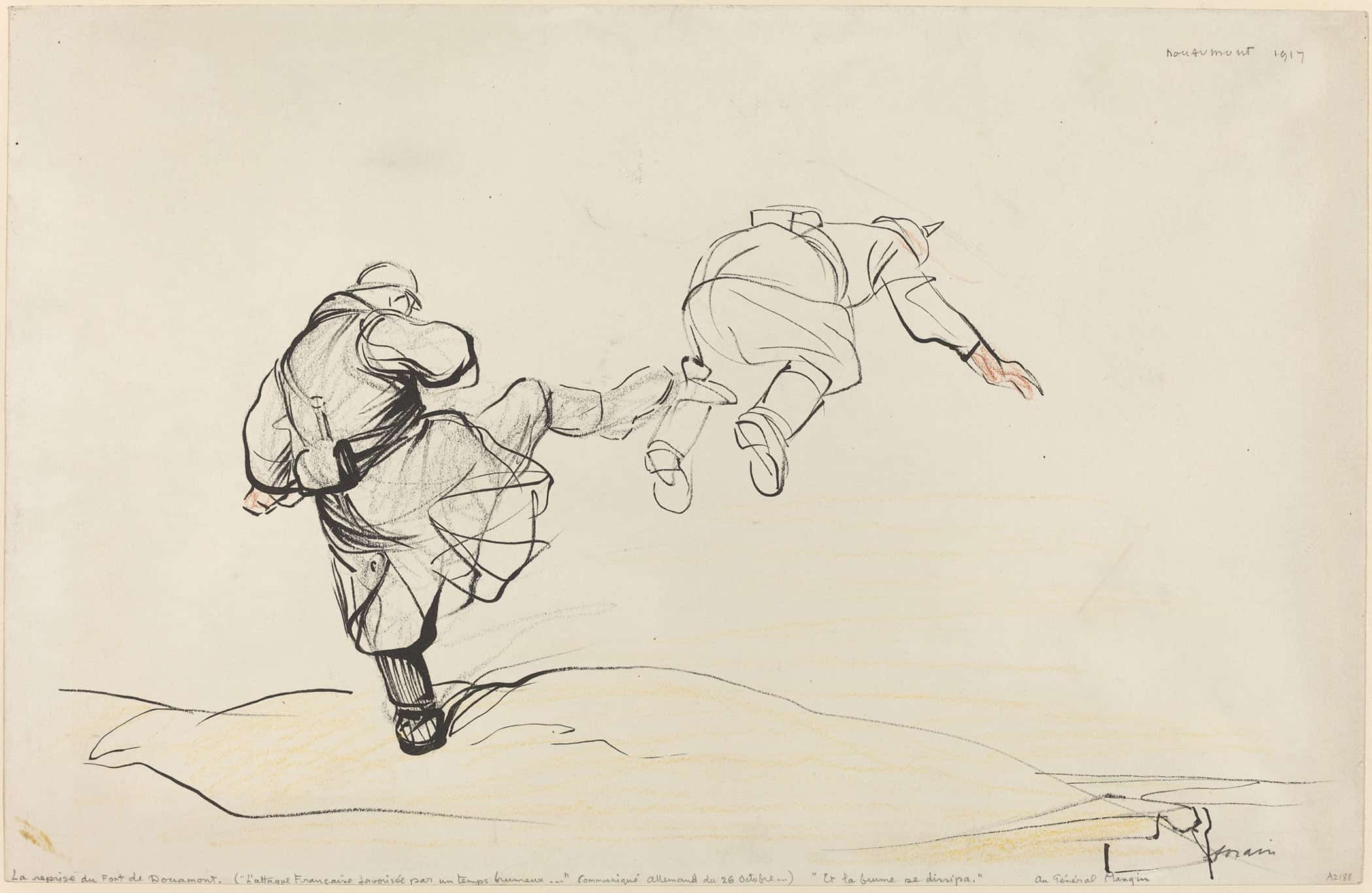 The Taking Of Fort Douaumont Probably by Jean Louis Forain