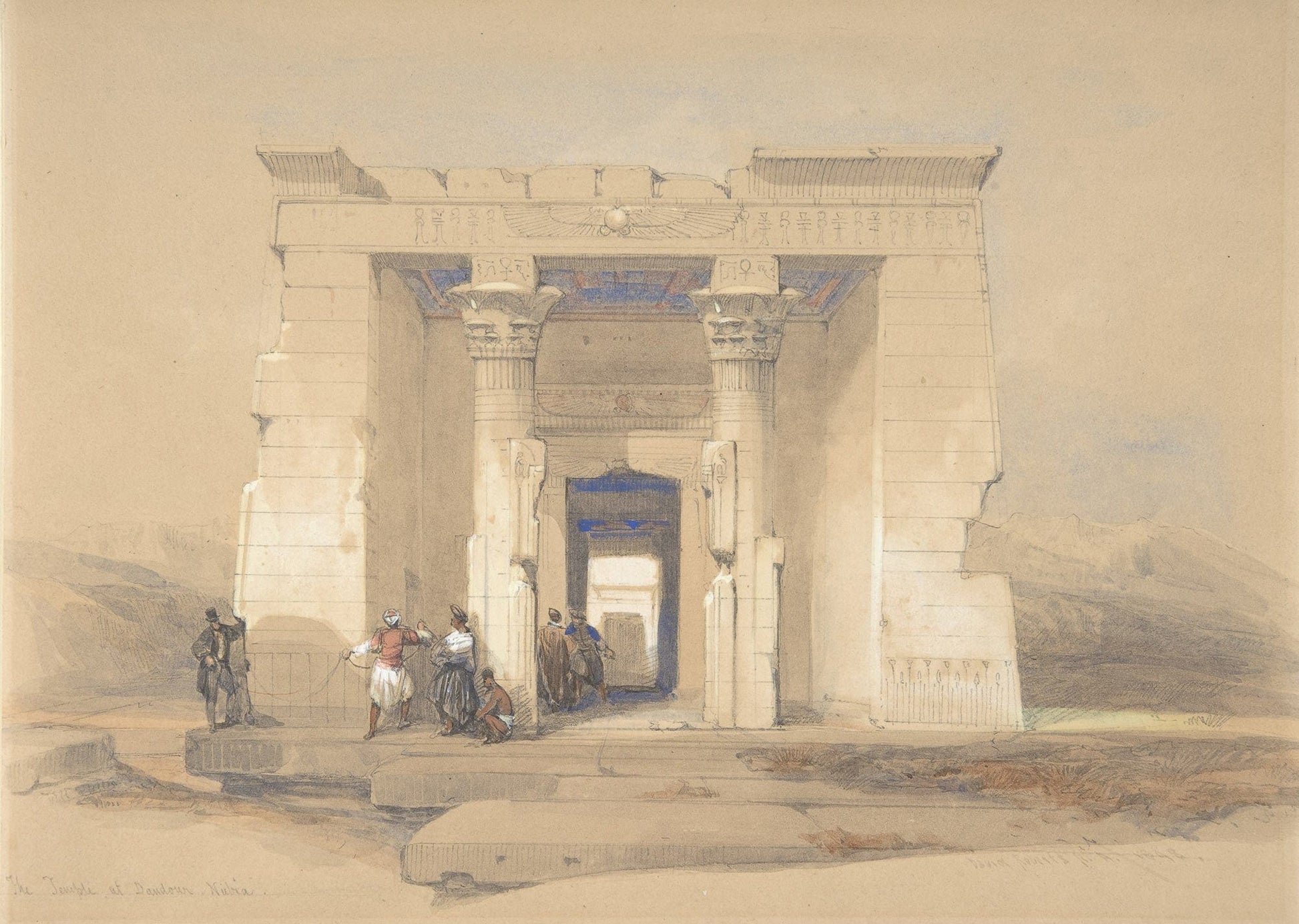 The Temple At Dendur Nubia by David Roberts