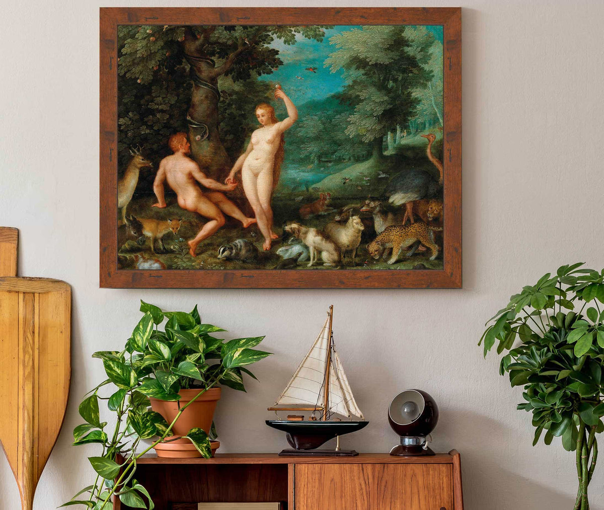 The Temptation Of Adam In Paradise by Jan Brueghel The Elder