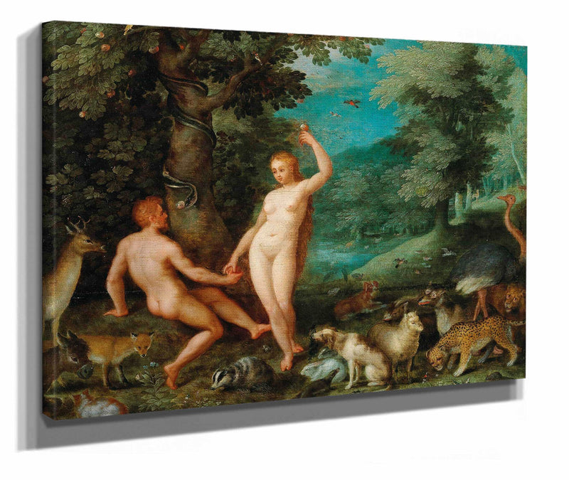The Temptation Of Adam In Paradise by Jan Brueghel The Elder