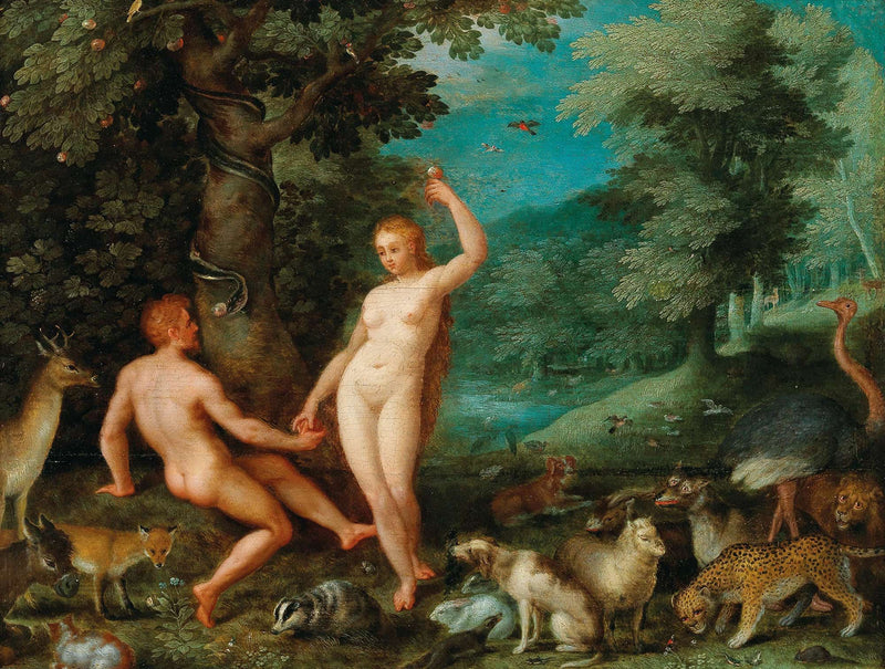 The Temptation Of Adam In Paradise by Jan Brueghel The Elder
