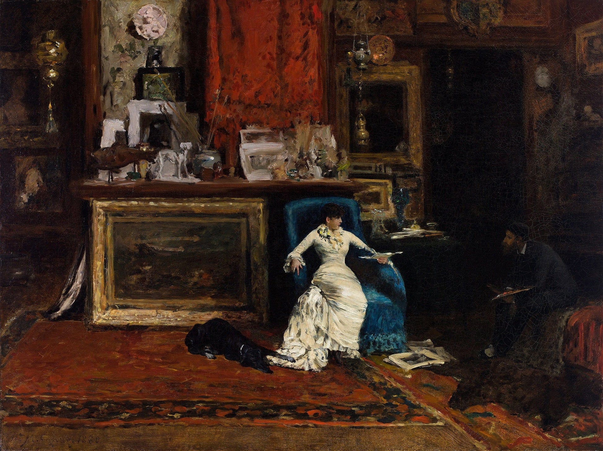 The Tenth Street Studio by William Merritt Chase