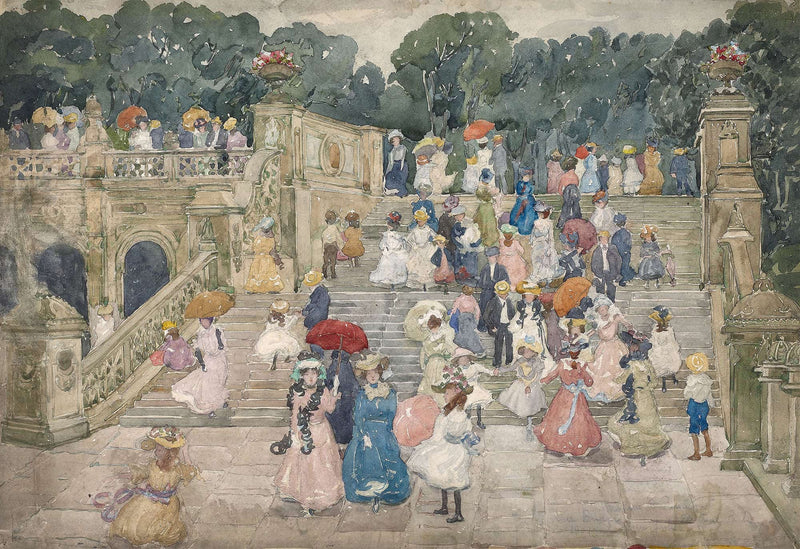 The Terrace Bridge Central Park by Maurice Prendergast