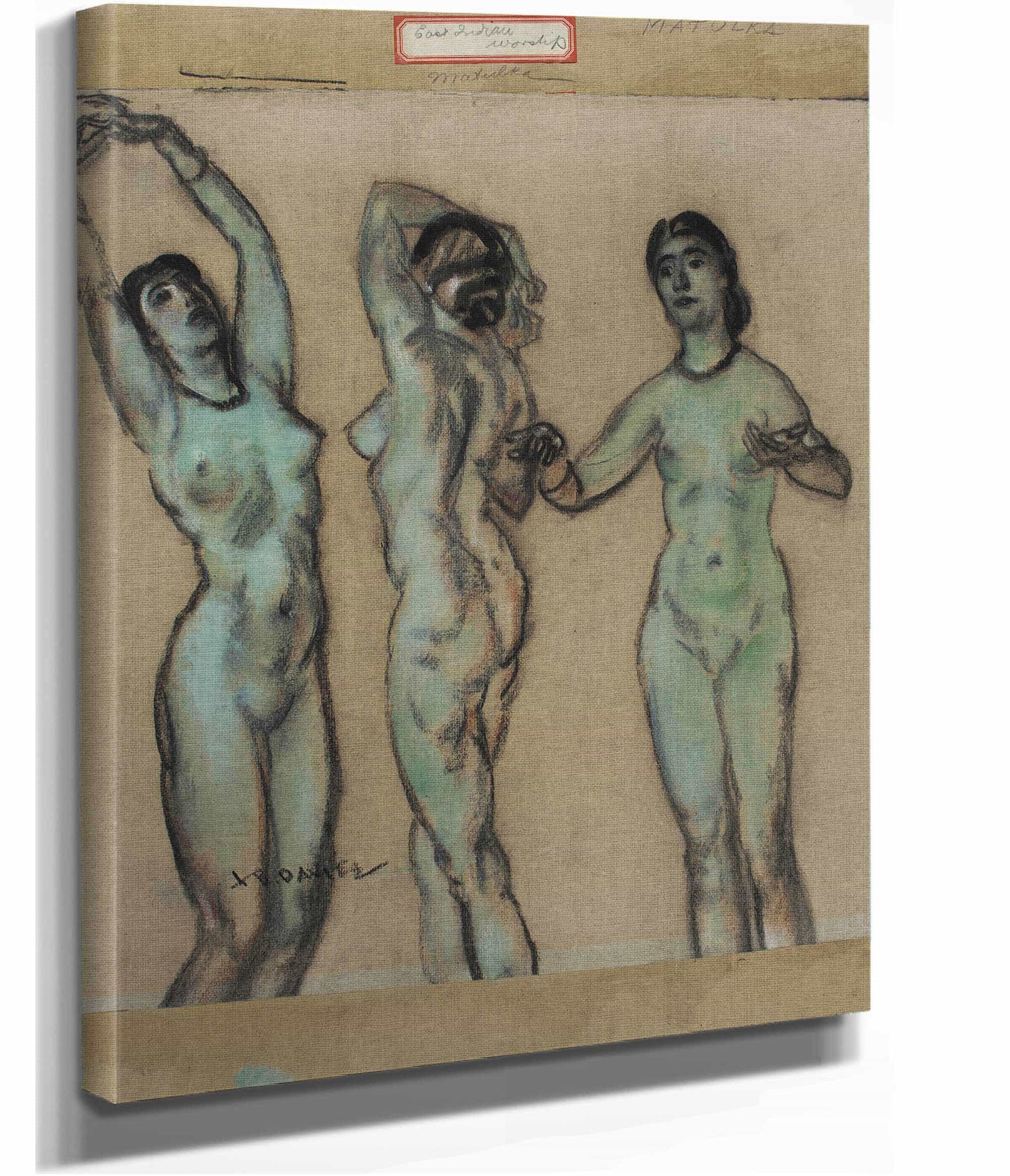 The Three Graces East Indian Worship by Arthur Bowen Davies