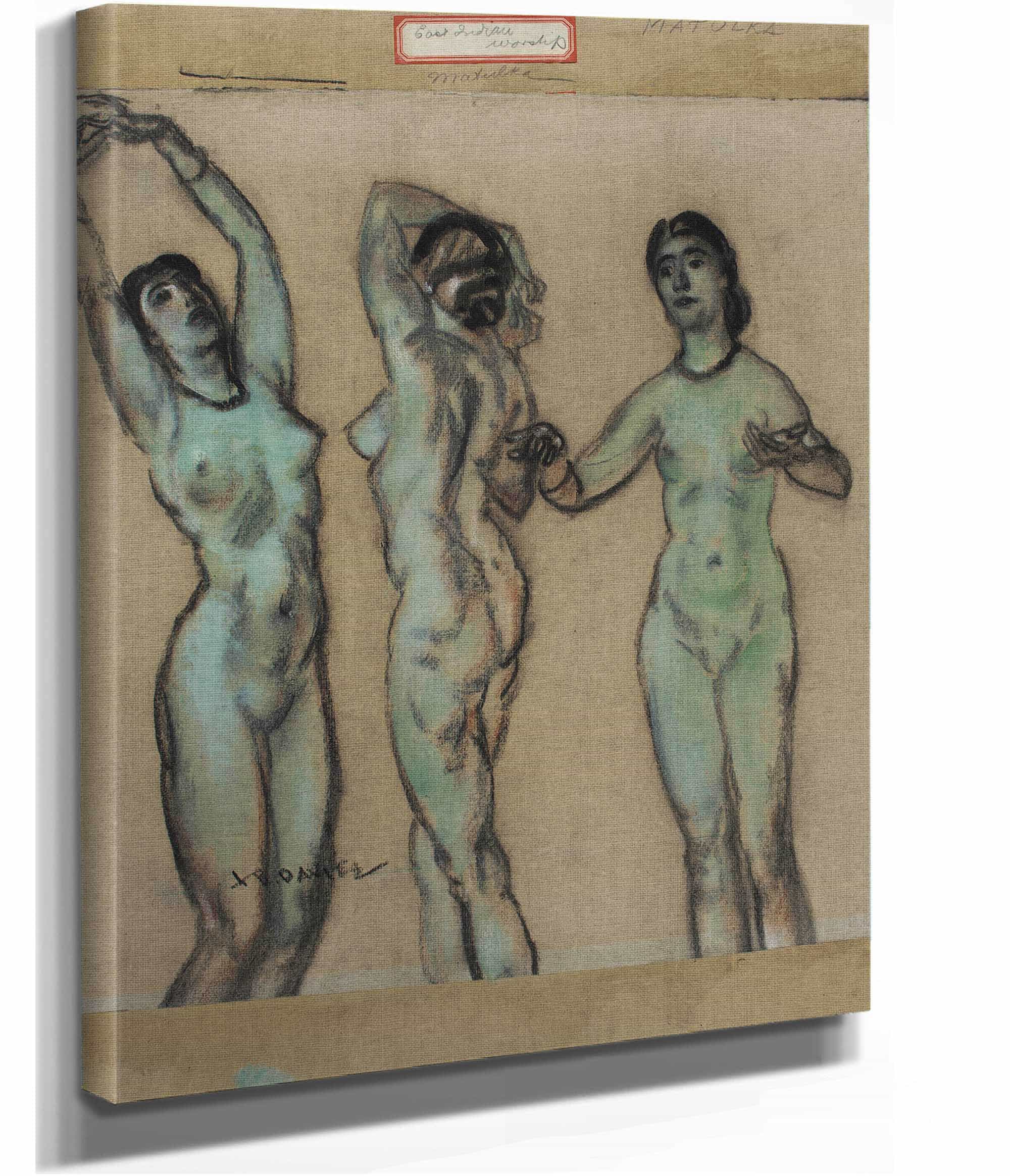 The Three Graces East Indian Worship by Arthur Bowen Davies