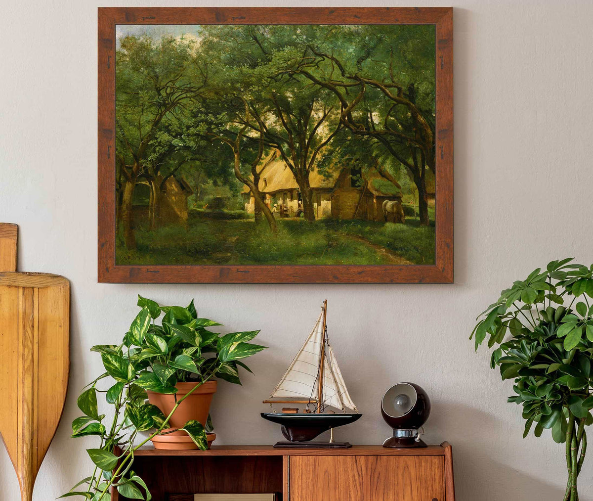 The Toutain Farm At Honfleur by Jean Baptiste Camille Corot