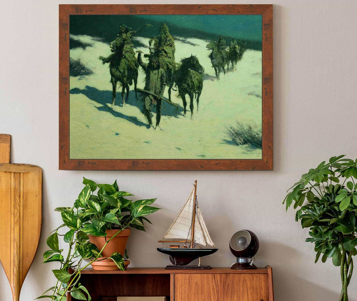 The Trail Of The Shod Horse by Frederic Remington