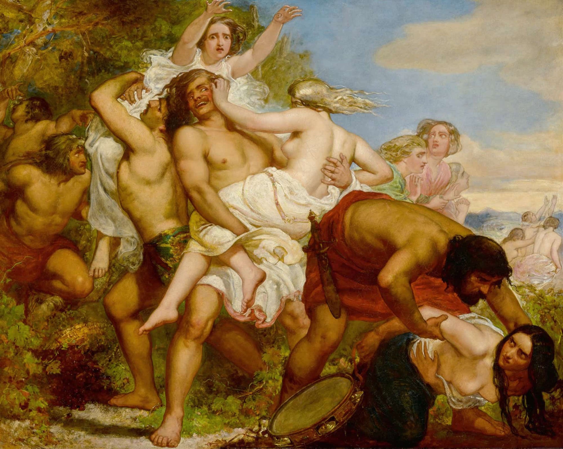 The Tribe Of Benjamin Seizing The Daughters Of Shiloh In The Vineyards by Sir John Everett Millais