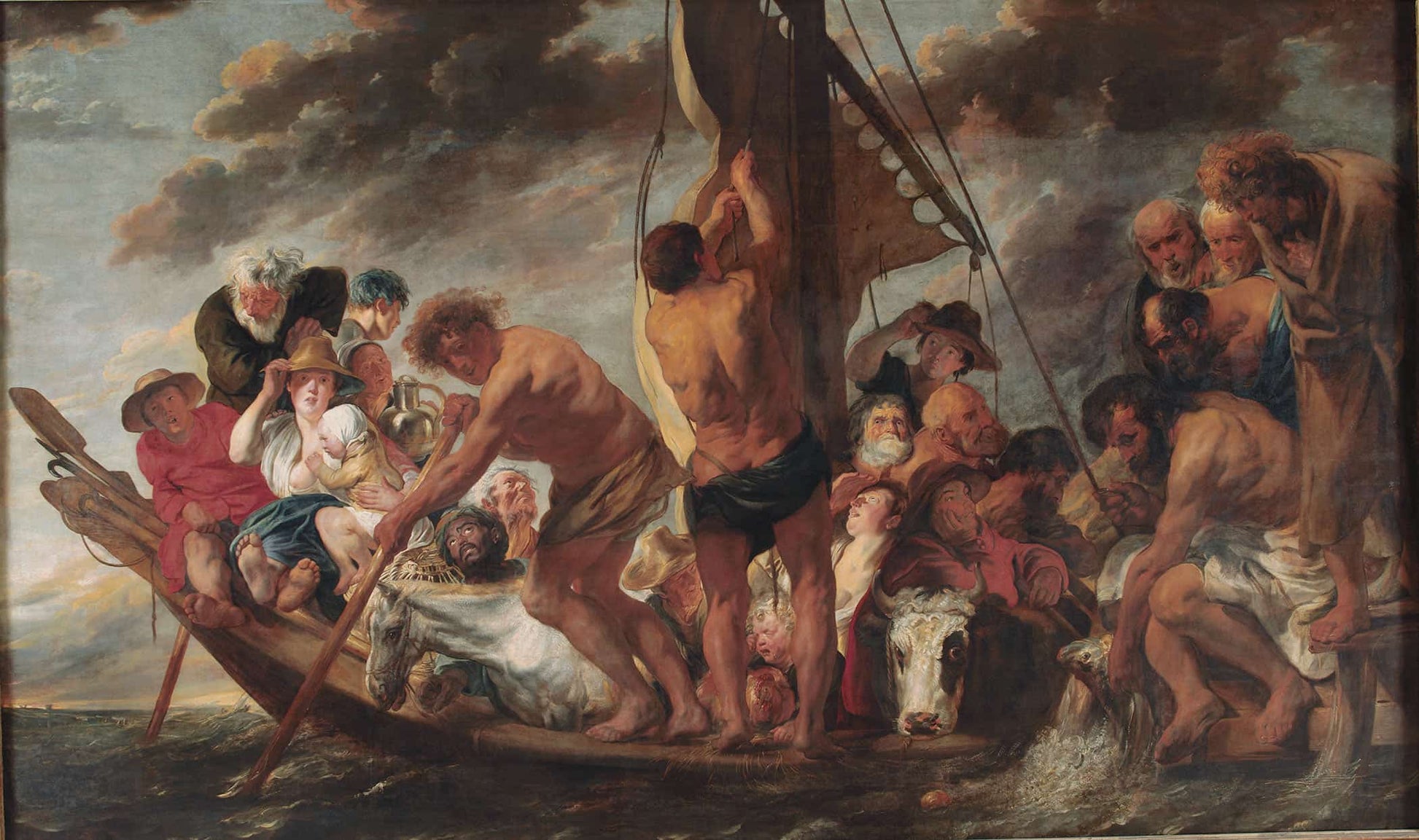 The Tribute Money Peter Finding The Silver Coin In The Mouth Of The Fish Also Called The Ferry Boat To Antwerp by Jacob Jordaens