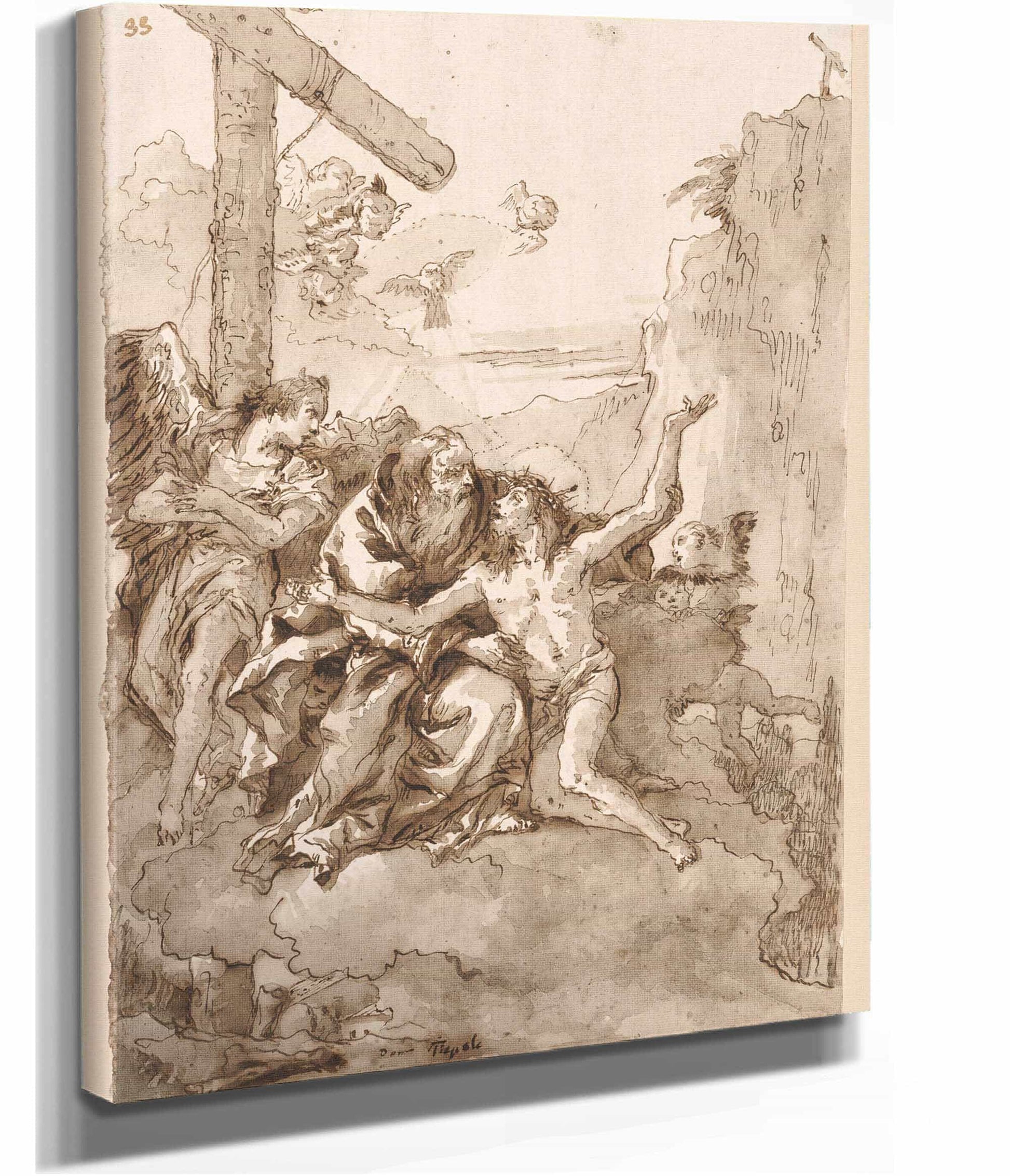 The Trinity In The Clouds by Giovanni Domenico Tiepolo