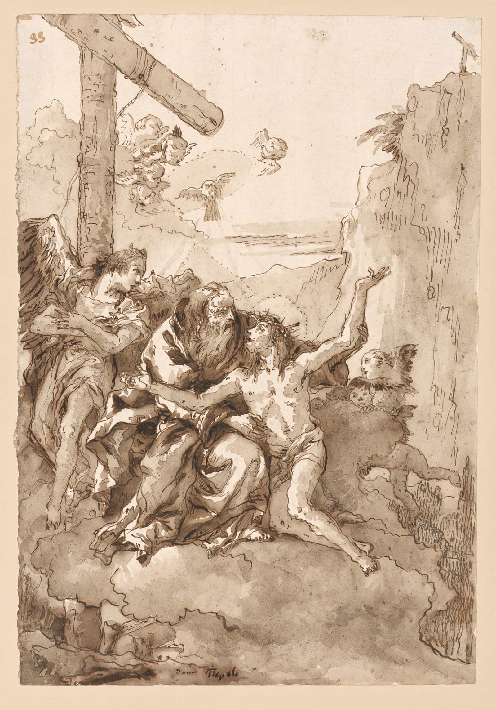 The Trinity In The Clouds by Giovanni Domenico Tiepolo