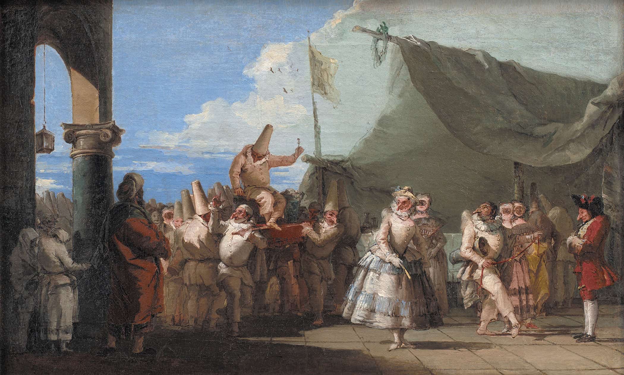 The Triumph Of Pulcinella  by Giovanni Domenico Tiepolo