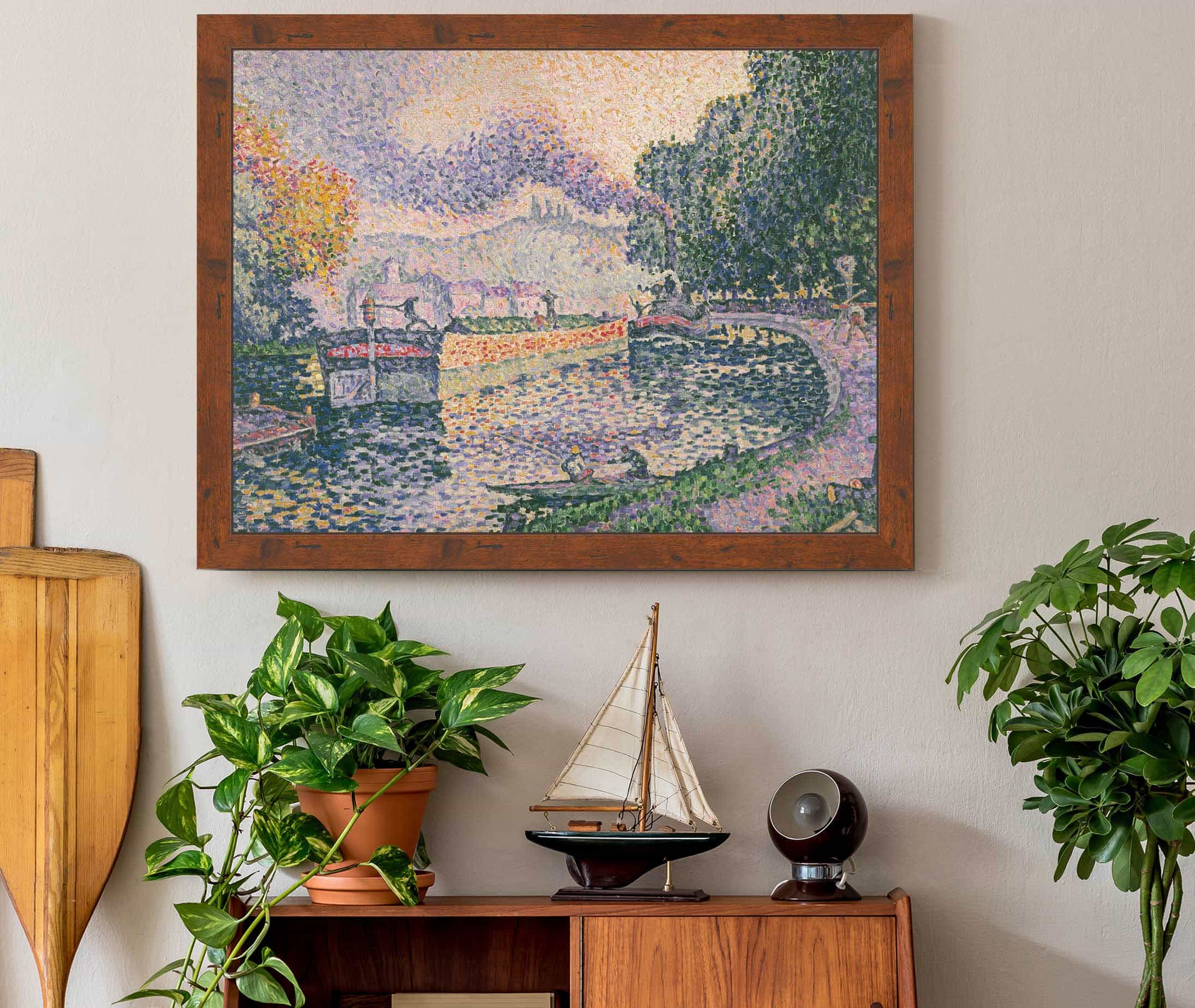 The Tugboat Canal In Samois by Paul Signac