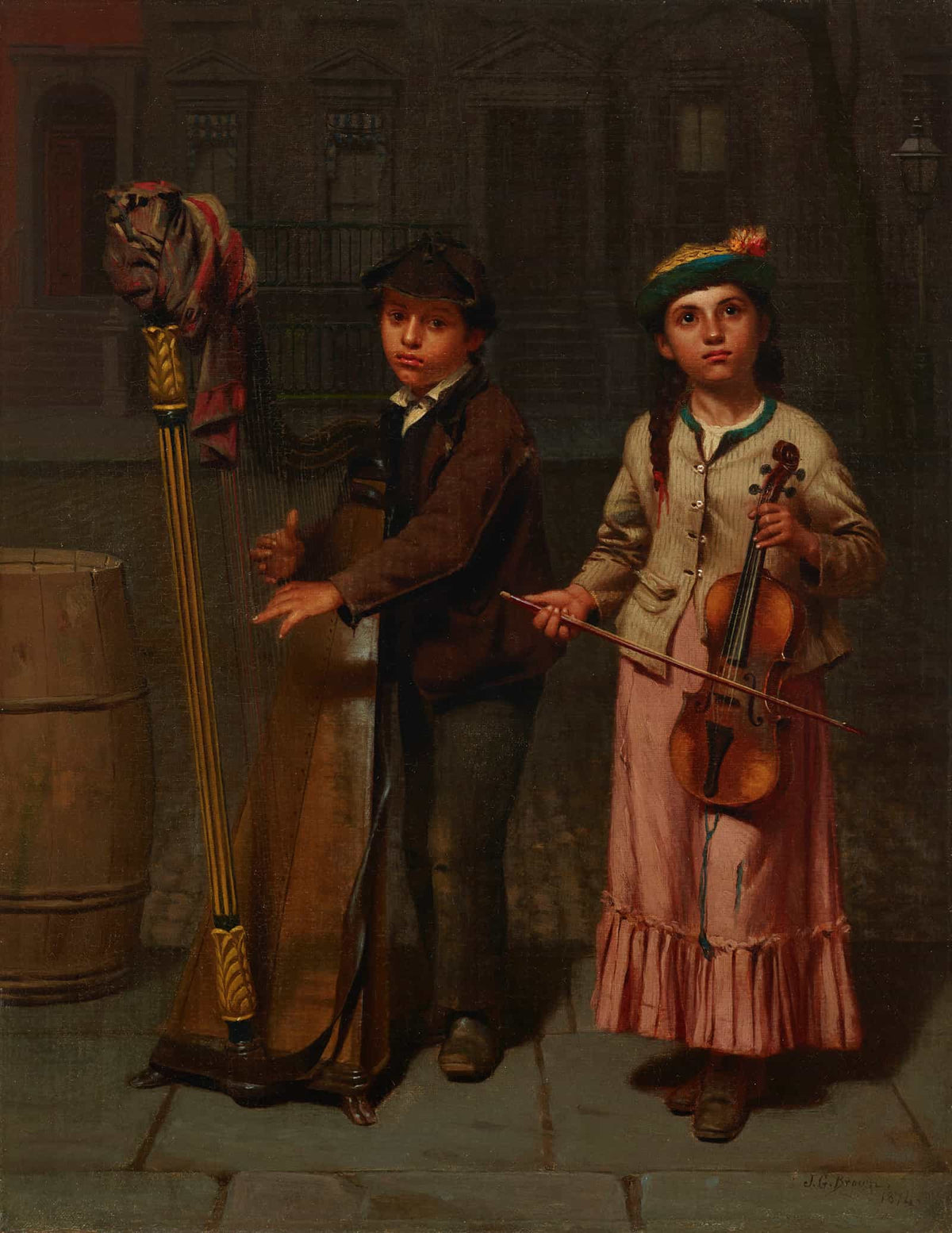The Two Musicians by John George Brown