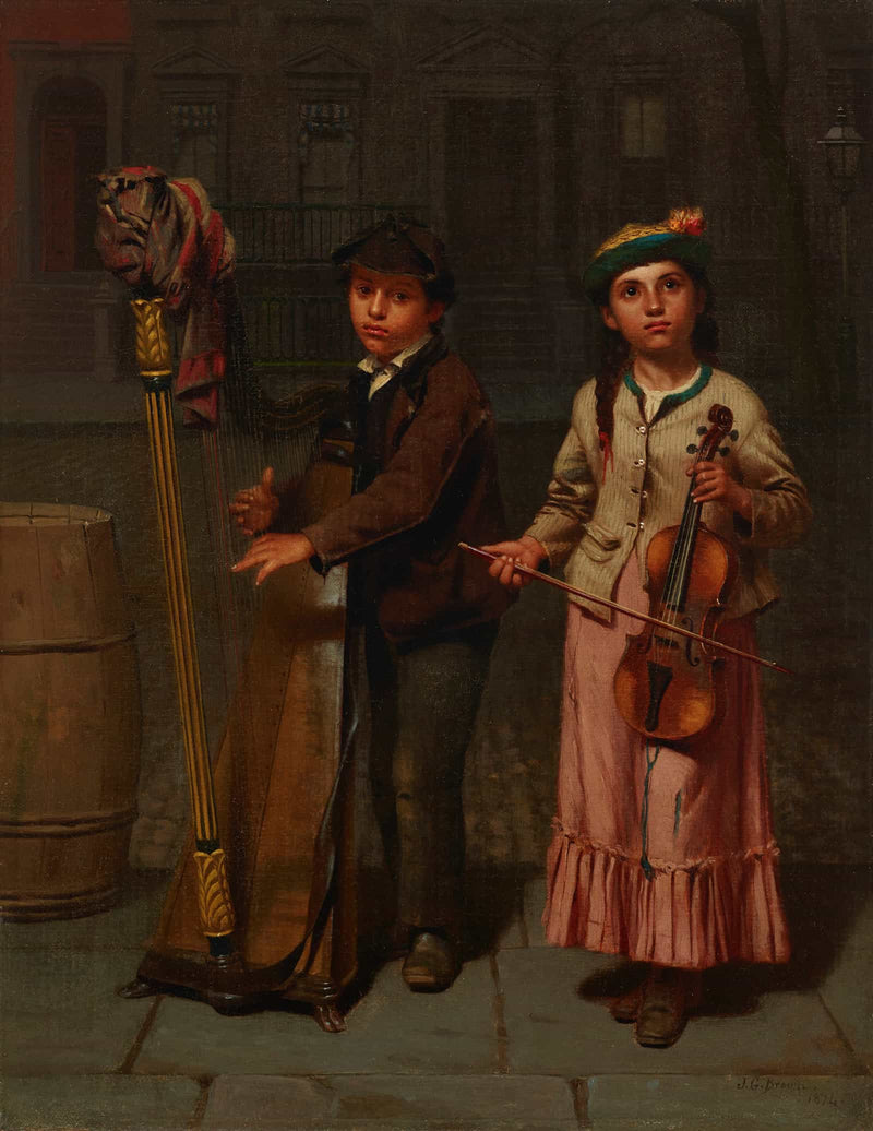 The Two Musicians by John George Brown