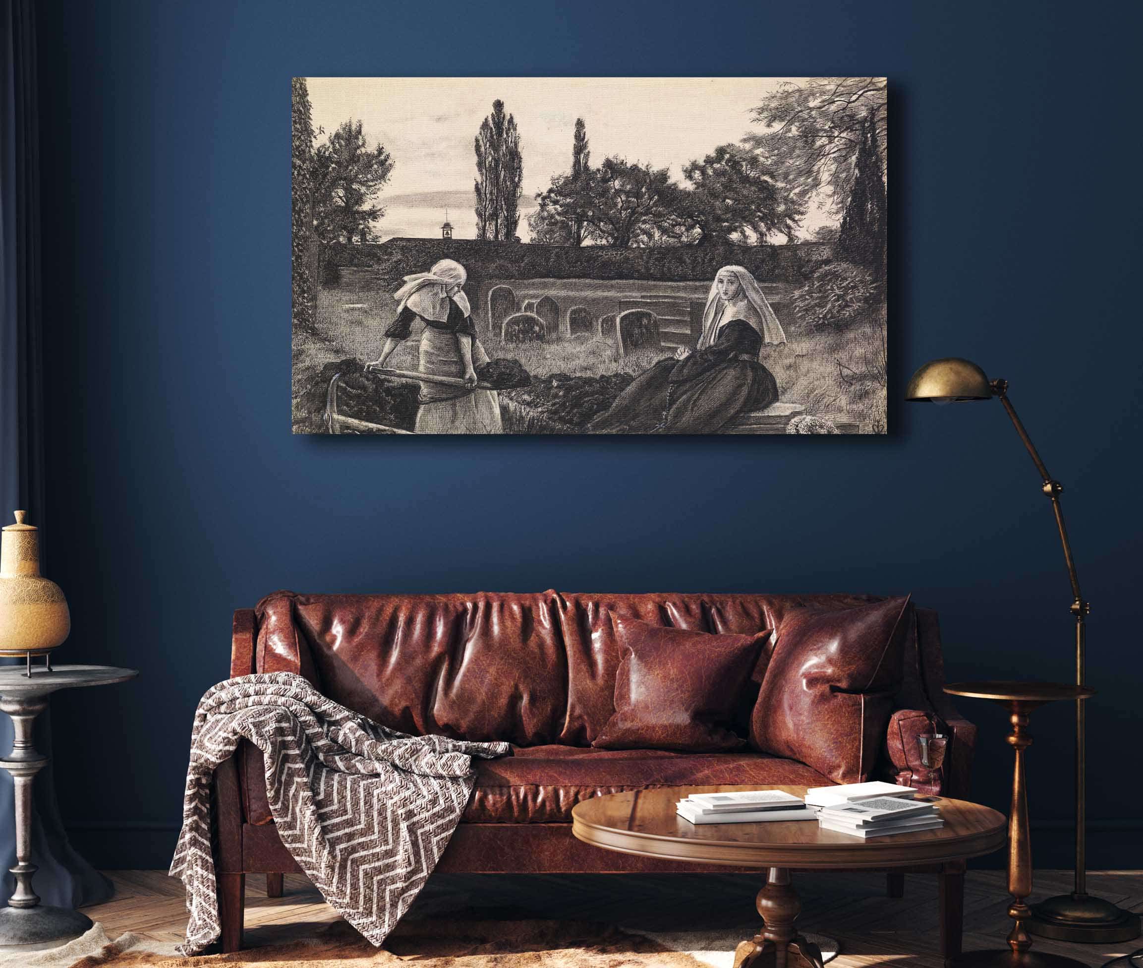 The Vale Of Rest Finished Study by Sir John Everett Millais
